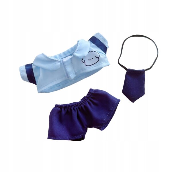 Kleidungsset für Puppen 15-17 cm - handgefertigtes Schulkostüm für Puppe