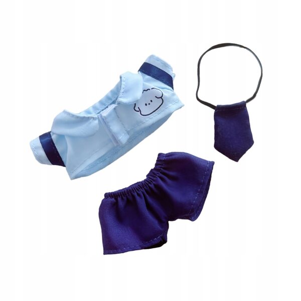 Kleidungsset für Puppen 15-17 cm - handgefertigtes Schulkostüm für Puppe