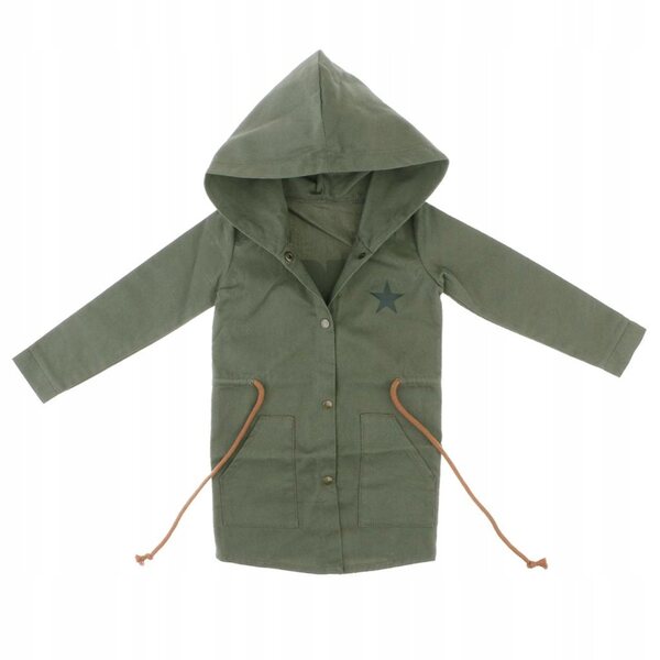 BJD Herrenbekleidungsset 70 cm – grüner Trenchcoat mit Kapuze für bewegliche Puppen