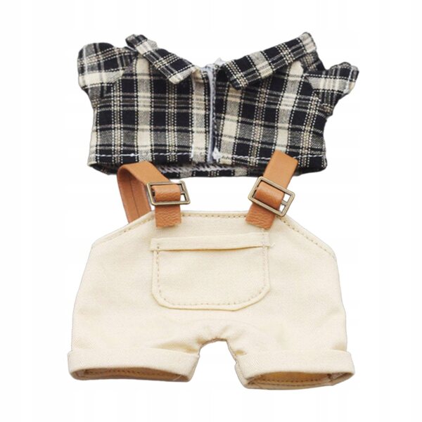 Puppenkleidung aus weichem Stoff mit beiger Hose, 17 cm