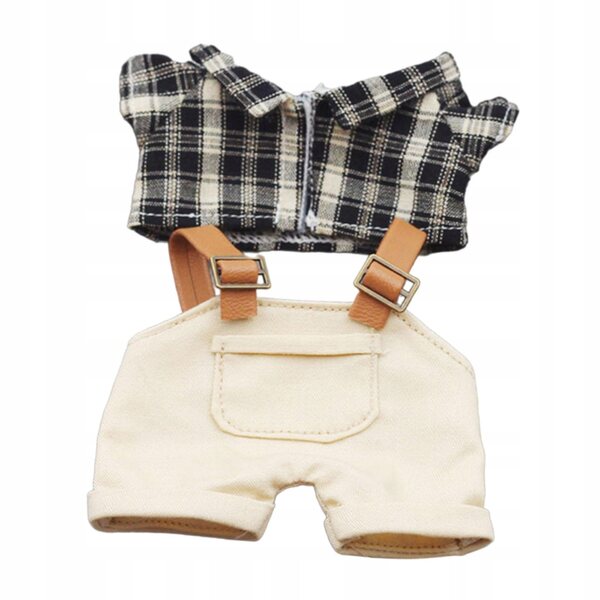 Puppenkleidung aus weichem Stoff mit beiger Hose, 17 cm