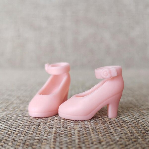1/6 rosa Kunststoffschuhe für Blythe-, Dollfie- und BJD-Puppen mit hohen Absätzen