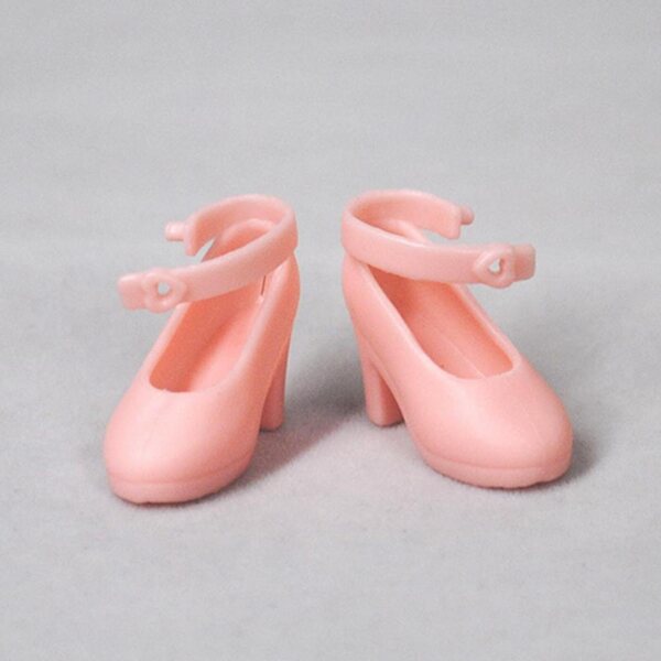 1/6 rosa Kunststoffschuhe für Blythe-, Dollfie- und BJD-Puppen mit hohen Absätzen