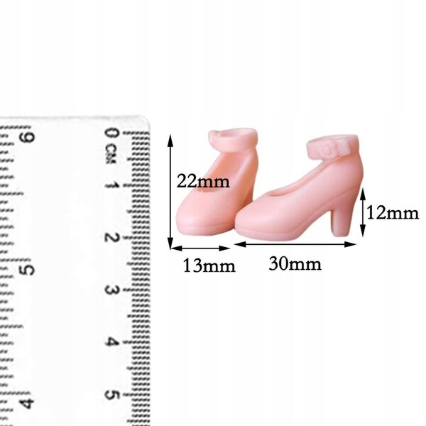 1/6 rosa Kunststoffschuhe für Blythe-, Dollfie- und BJD-Puppen mit hohen Absätzen