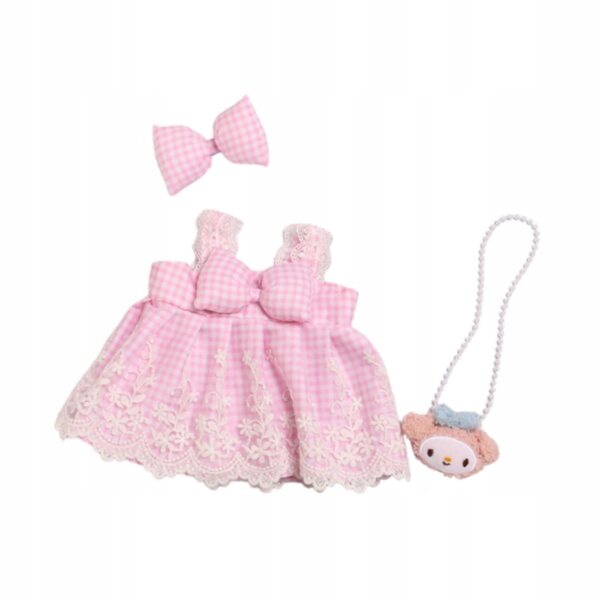 Rosa Prinzessinnenkleid mit Accessoires für 38-cm-Puppen – Modeset