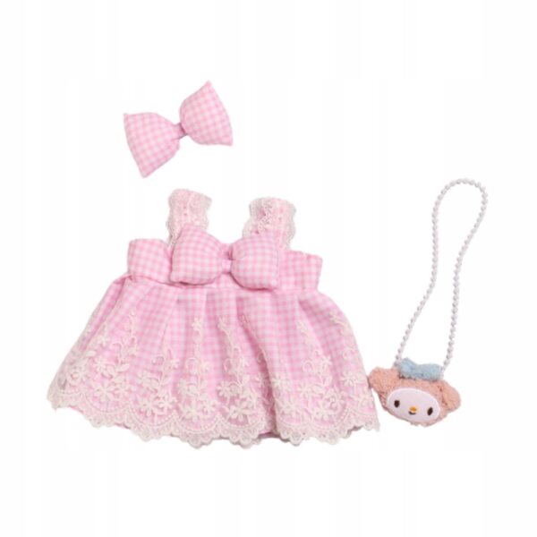Rosa Prinzessinnenkleid mit Accessoires für 38-cm-Puppen – Modeset
