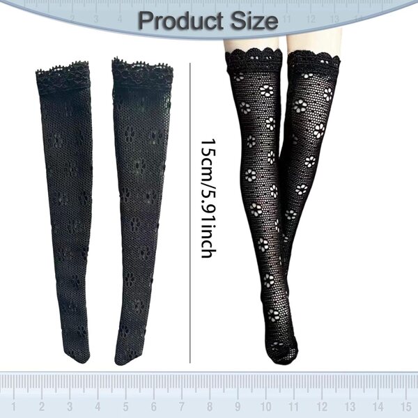 Oshhni Calze in Pizzo per Action Figure Femminili 1:6, Miniatura Lunghe 15 cm