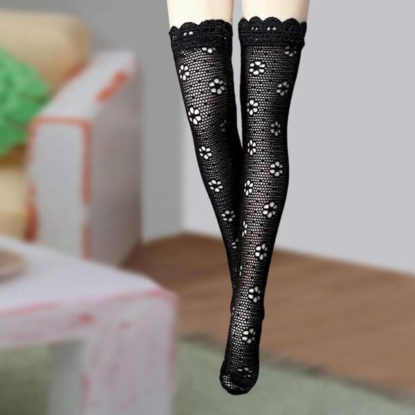 Oshhni Calze in Pizzo per Action Figure Femminili 1:6, Miniatura Lunghe 15 cm