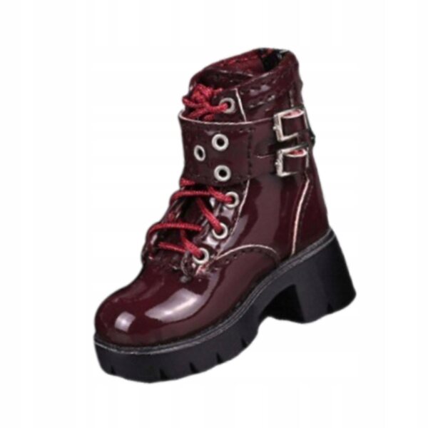 Scarpe con tacco in scala 1:6 per action figure femminili rosse in pelle PU