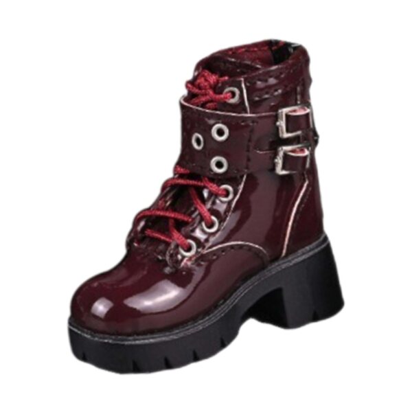 Scarpe con tacco in scala 1:6 per action figure femminili rosse in pelle PU