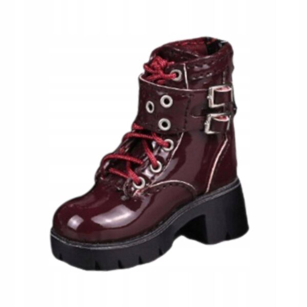 Scarpe con tacco in scala 1:6 per action figure femminili rosse in pelle PU
