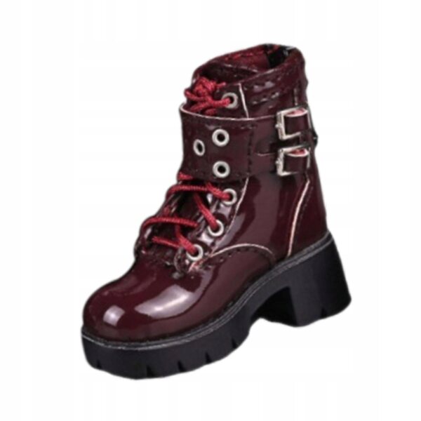 Scarpe con tacco in scala 1:6 per action figure femminili rosse in pelle PU