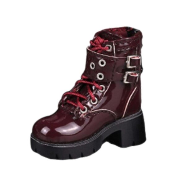 Scarpe con tacco in scala 1:6 per action figure femminili rosse in pelle PU