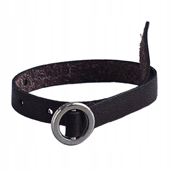 Cintura miniatura per bambole 1:12 in PU nero, accessorio dettagliato