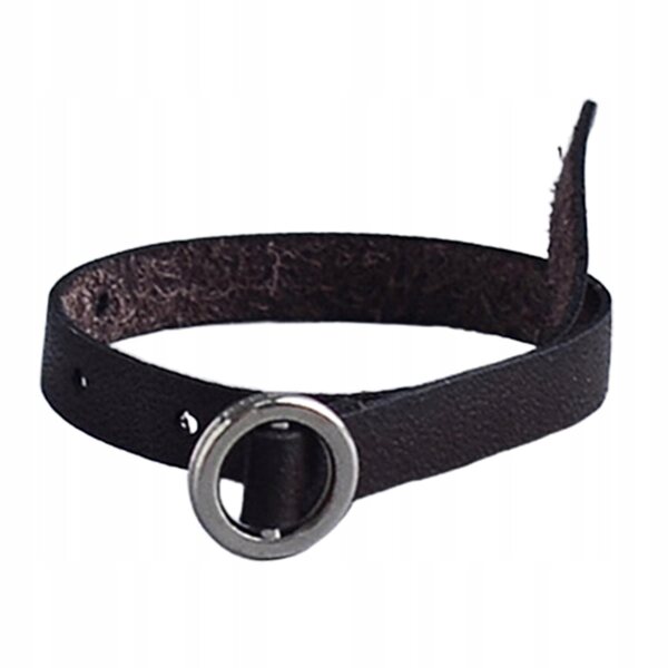 Cintura miniatura per bambole 1:12 in PU nero, accessorio dettagliato