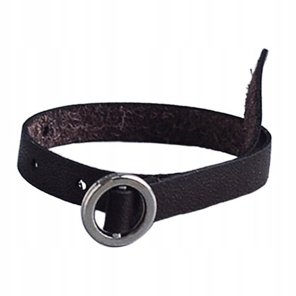 Cintura miniatura per bambole 1:12 in PU nero, accessorio dettagliato