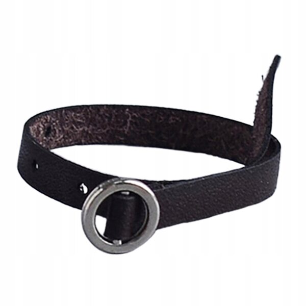 Cintura miniatura per bambole 1:12 in PU nero, accessorio dettagliato