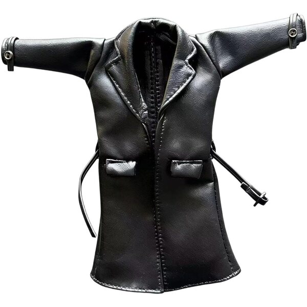 Oshhni Mini Giacca in Pelle PU per Action Figure 1/12 (6 pollici) Trench Costume Fai da Te
