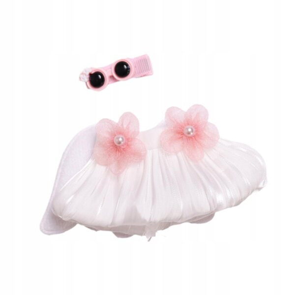 Puppenkleid mit Engelsflügeln und Haarnadel, misst 15 cm