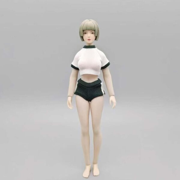 kowaku Completo Bambole 1/12 Maglietta e Pantaloncini Tessuto Verde per Action Figure