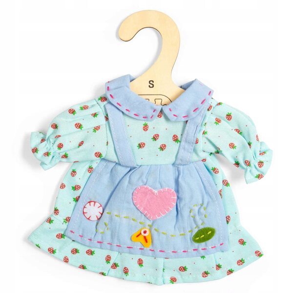 Erdbeerkleid für Puppe 25 cm Größe S Bigjigs Toys CE-zertifiziert