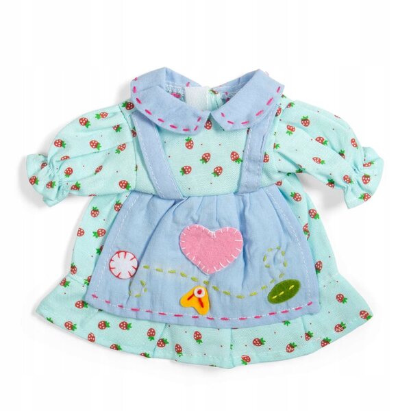 Erdbeerkleid für Puppe 25 cm Größe S Bigjigs Toys CE-zertifiziert