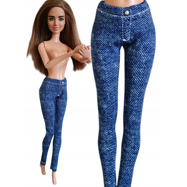 Spodnie legginsy granatowe per bambole modelli classici in tessuto elasticizzato