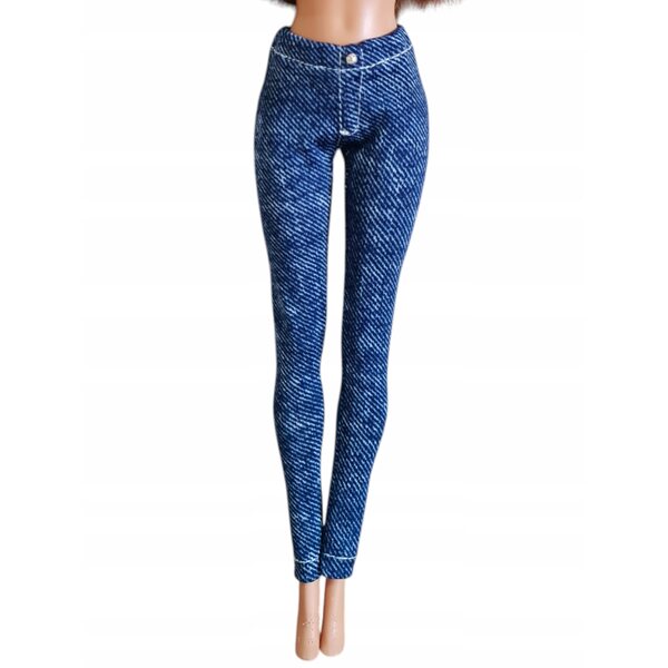 Spodnie legginsy granatowe per bambole modelli classici in tessuto elasticizzato