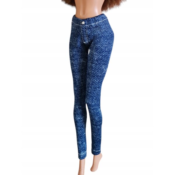 Spodnie legginsy granatowe per bambole modelli classici in tessuto elasticizzato