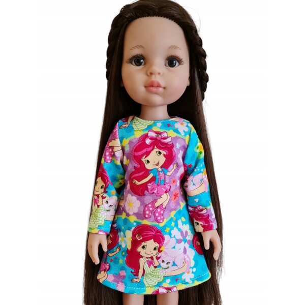 Langarmkleid für eine 32 cm große Paola Reina-Puppe: farbenfroh und bequem