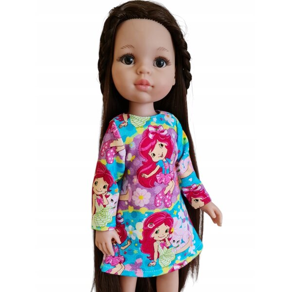 Langarmkleid für eine 32 cm große Paola Reina-Puppe: farbenfroh und bequem