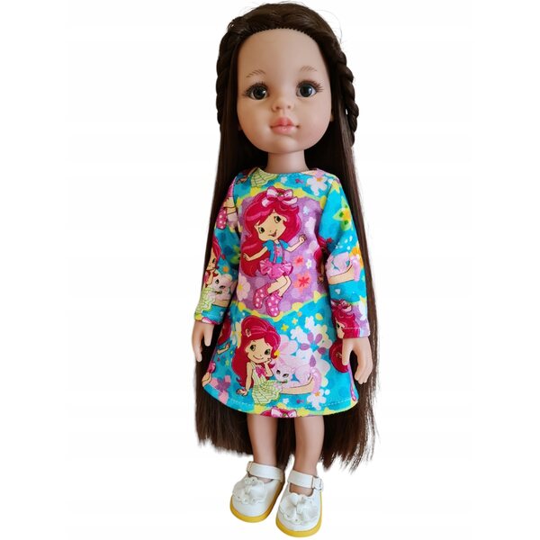 Langarmkleid für eine 32 cm große Paola Reina-Puppe: farbenfroh und bequem