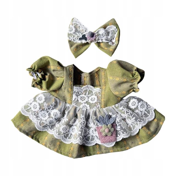 Buntes Stoffkleidungsset für 38-cm-Puppen mit Zubehör