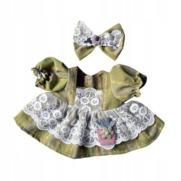 Buntes Stoffkleidungsset für 38-cm-Puppen mit Zubehör