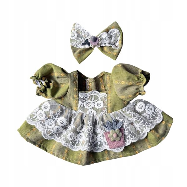 Buntes Stoffkleidungsset für 38-cm-Puppen mit Zubehör