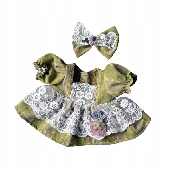 Buntes Stoffkleidungsset für 38-cm-Puppen mit Zubehör