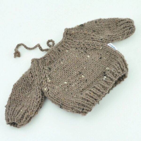Maglione per Bambole Miniland 38cm e Paola Reina in Tweed Marrone