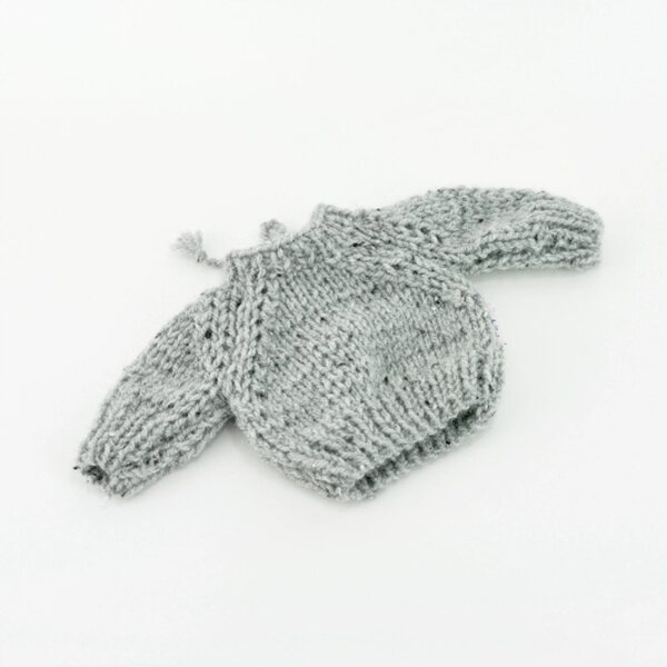 Maglione per Bambole Miniland 38cm e Paola Reina in Tweed Marrone