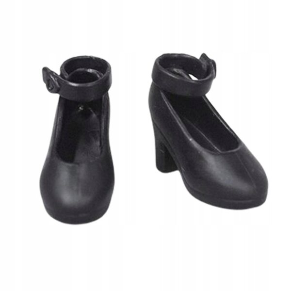 1:6 schwarze Plastikschuhe mit Absätzen für Blythe-, Licca-, Momoko- und Azone-Puppen