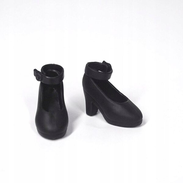 1:6 schwarze Plastikschuhe mit Absätzen für Blythe-, Licca-, Momoko- und Azone-Puppen