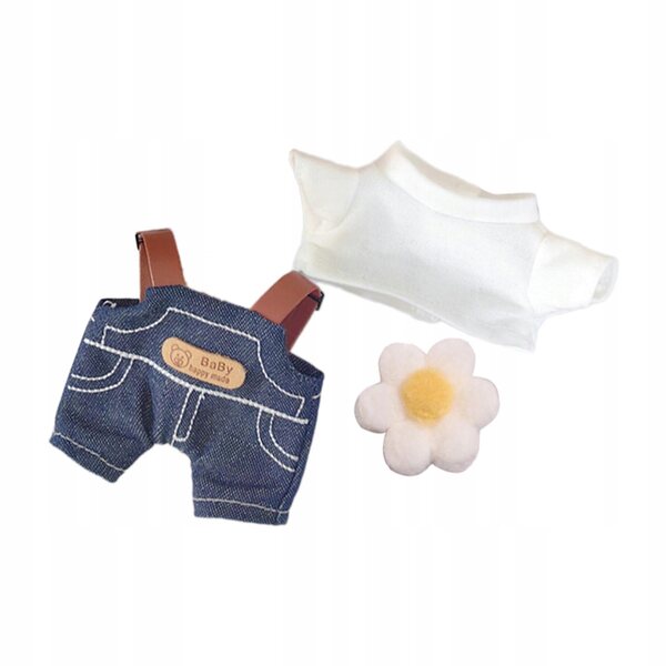 Ubranka pluszowe per bambole 17 cm set 3 pezzi con design staccabile e tessuto morbido