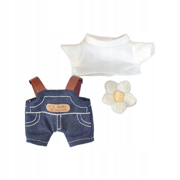 Ubranka pluszowe voor poppen van 17 cm 3-delige set met afneembaar ontwerp en zachte stof