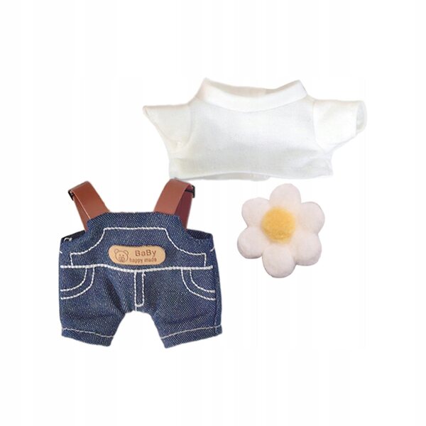 Ubranka pluszowe voor poppen van 17 cm 3-delige set met afneembaar ontwerp en zachte stof