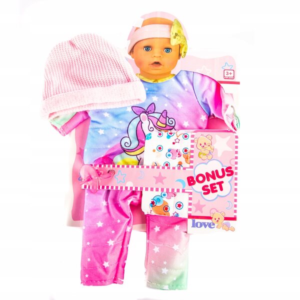 Completo abbigliamento unicorno per bambola 40-45 cm, ideale per bambini 3+
