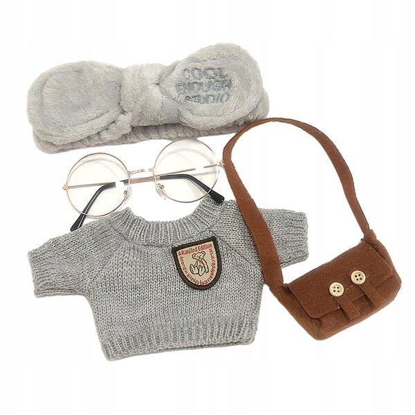 Ubranka per bambole e animali di peluche 25-30 cm - costume grigio B
