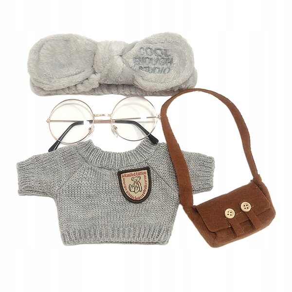 Ubranka per bambole e animali di peluche 25-30 cm - costume grigio B