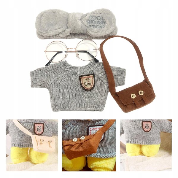 Ubranka per bambole e animali di peluche 25-30 cm - costume grigio B