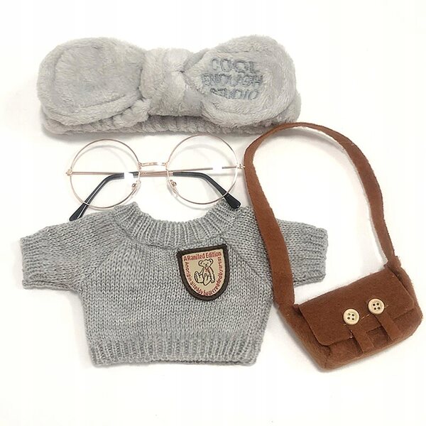 Ubranka per bambole e animali di peluche 25-30 cm - costume grigio B