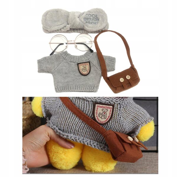 Ubranka per bambole e animali di peluche 25-30 cm - costume grigio B