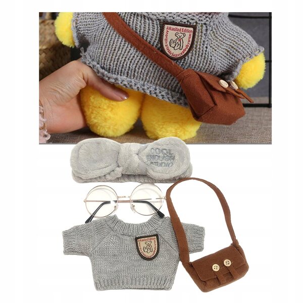Ubranka per bambole e animali di peluche 25-30 cm - costume grigio B